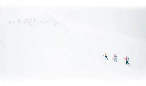 Climbers on a snow mountain