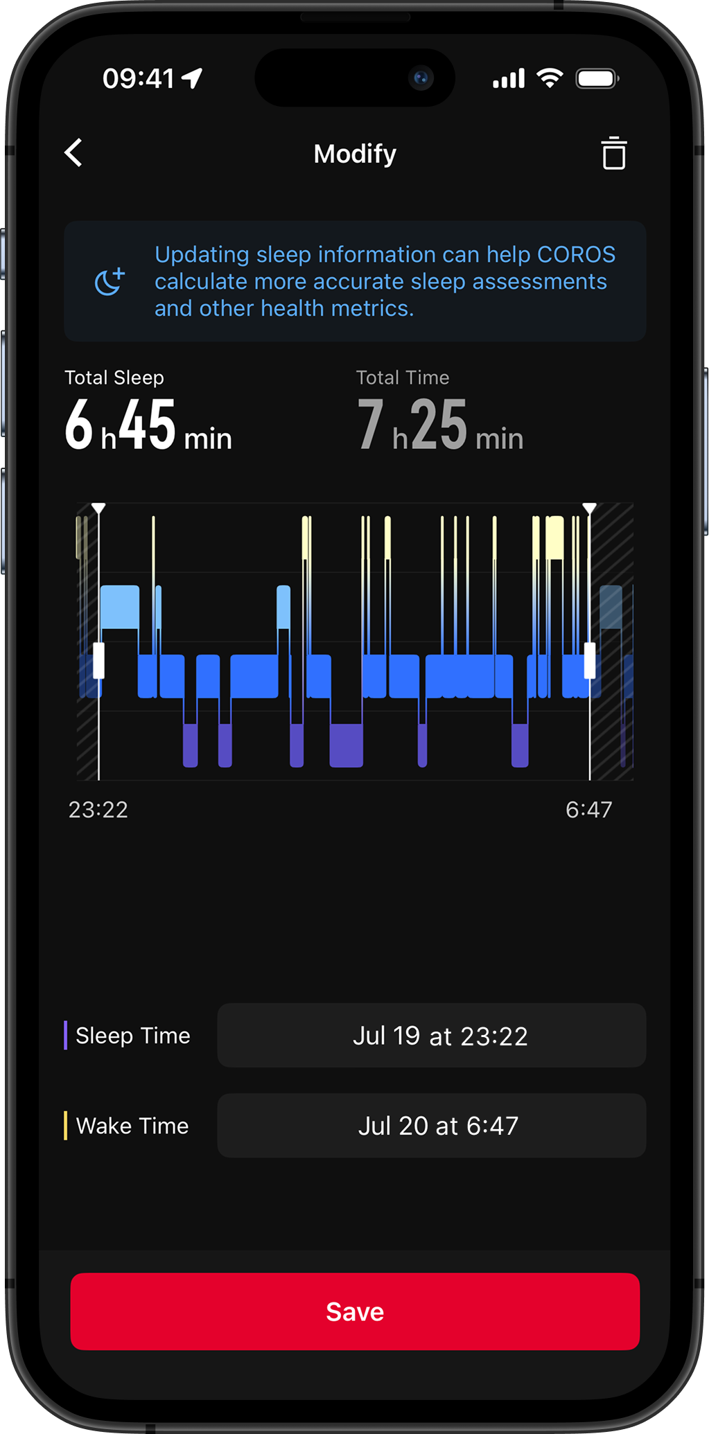 COROSの睡眠スコアについて